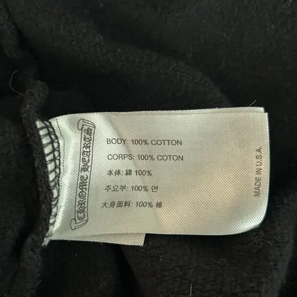 Chrome Hearts Black & White Horseshoe Logo Hoodie